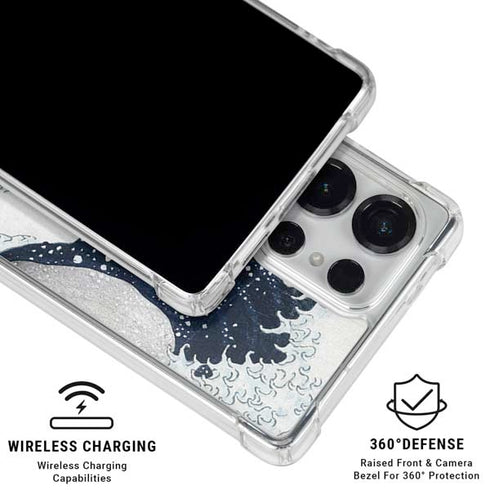 The Great Wave off Kanagawa by Hokusai Galaxy S25 Ultra Clear Case